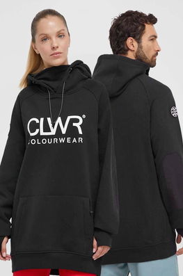 Colourwear Hanorac Bowl Hood 2.0 Culoarea Negru, Cu Glugă, Cu Imprimeu
