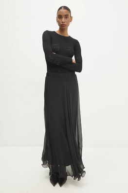 Answear Lab Fusta Culoarea Negru, Maxi, Evazati