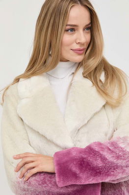 Guess Palton Femei, Culoarea Roz, De Tranzitie