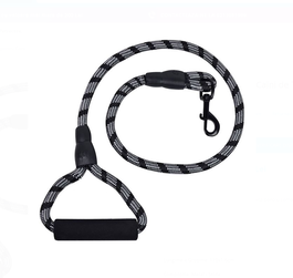 Lesa pentru Caini de Talie Mare Neagra 110x1.6cm