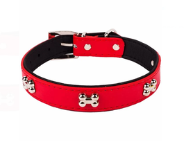 Zgarda de piele pentru catei 50x2.5cm
