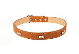 Zgarda de piele pentru catei 60x2.5cm
