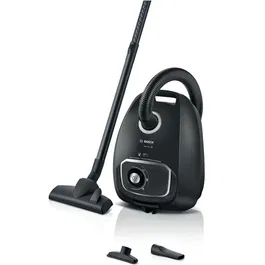 Aspirator cu sac Bosch Seria 4 BGB41BA1, 600W, 4 l, Sistem PowerProtect, Control electronic rotativ, Negru