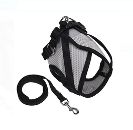 Ham Gri Negru cu Lesa pentru Caini (S) 118x1.5cm