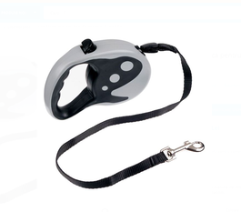 Lesa Mecanica cu Curea 2.5m pentru Caini Gri Neagra