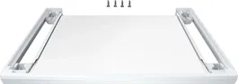 Kit suprapunere masini de spalat si uscatoare Bosch WTZ27500, raft retractabil, Alb