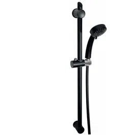 Set de dus Ferro, para dus cu 3 functii, bara dus 80 cm, Negru mat