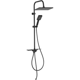 Set de dus Ferro Kanto VerdeLine NP94VL-BL, cu suport culisant, bara dus 95cm, dus fix si para dus mobila, furtun 150cm, Negru