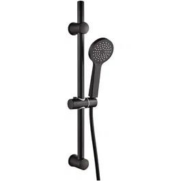 Set de dus Idrobric Vogue, anti-calcar, 100 mm, conexiune 1/2”, bara dus 700 mm, suportul perete ajustabil, racord flexibil metal 1500mm, limitator debit 9 l/min., conexiune 1/2”