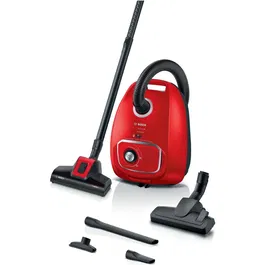 Aspirator cu sac Bosch Seria 4 BGB41PET1, ProAnimal, 700W, 4 l, Control electronic rotativ, Sistem PowerProtect, Perie AirTurbo Pro, Rosu