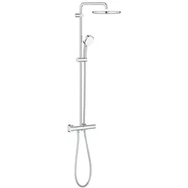 Sistem de dus Grohe Tempesta Cosmopolitan 250 26670000, 1/2'', aparent, termostat, 250 mm, 1 pulverizare, anti-calcar, Crom