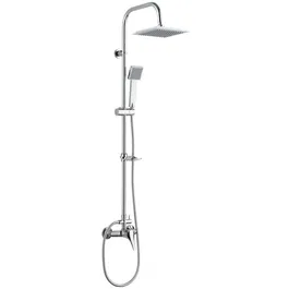 Coloana de dus Ermetiq ER-SDB10,cu baterie monocomanda, para dus fixa si mobila, furtun dus 1.5 m, Crom