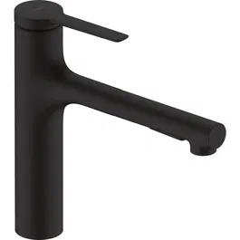 BATERIE BUCATARIE ZESIS M33 160 , CU PIPA EXTRACTIBILA 2 JETURI, NEGRU MAT