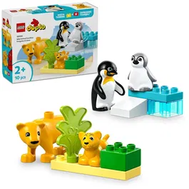 LEGO® DUPLO - Familii de animale salbatice: Pinguini si lei 10442, 10 piese