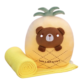 Jucarie din plus cu patura inclusa in forma de Ananas
