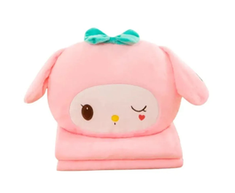 Jucarie din plus cu patura inclusa My Melody roz 32 cm