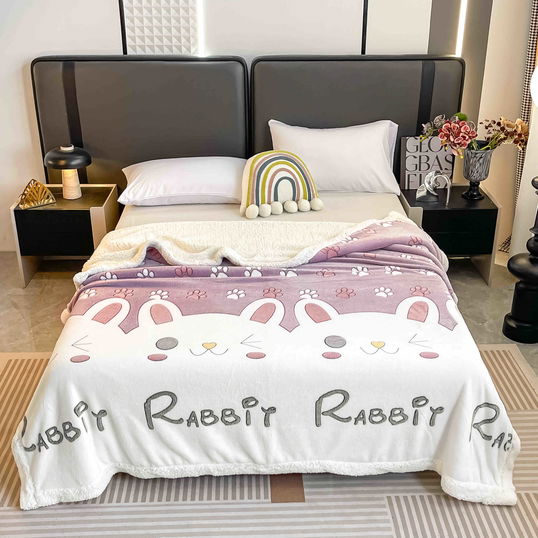 Pătură Cocolino dubla cu blanita 200/230 cm Rabbit 08
