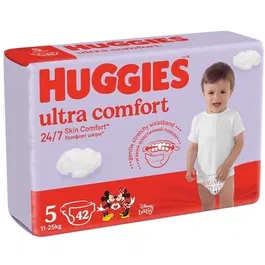 Scutece Huggies Ultra Comfort Jumbo 5, 11-25 kg, 42 buc