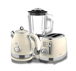 PACHET PROMO Electrocasnice Retro Zilan BEJ - Fierbator Prajitor paine Blender
