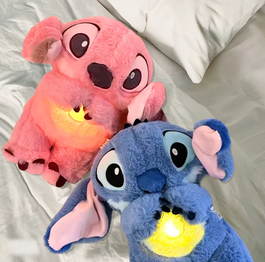 SET Jucarie de Plus Interactiva Angel si Stitch, care respira – 30 cm
