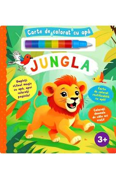 Jungla. Carte de colorat cu apa