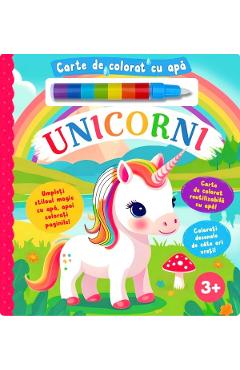 Unicorni. Carte de colorat cu apa