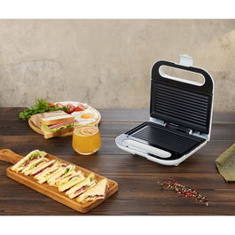Aparat pentru facut sandwich Zilan ZLN1689, Termostat automat, Indicator luminos, Protectie supraincalzire, 800W