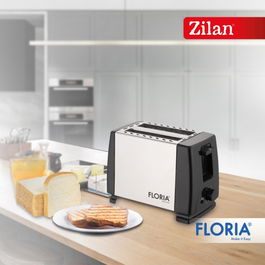 Prajitor de paine,Floria ZLN 1840 Negru/Inox, 700W, 7 nivele de control al temperaturii, buton de oprire