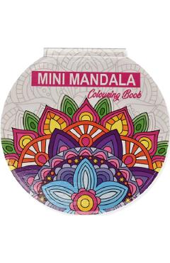 Mini mandala de colorat. Roz