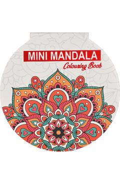 Mini mandala de colorat. Rosu