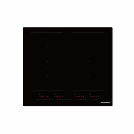 Plita incorporabila Heinner HBHI-M4ZB2FXSMTC, Inductie, 4 zone de gatit, Bridge, Boost, Slim, Control touch, Timer, Protectie copii, Indicator caldura reziduala, 60 cm, Negru