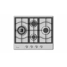 Plita incorporabila Fram FBH-M4IWF-SS, Gaz, 4 arzatoare, Gratar fonta, Wok, Aprindere electrica, Dispozitiv de siguranta, 60 cm, Inox