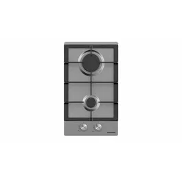 Plita incorporabila Heinner HBH-M302FIX, Gaz, 2 arzatoare, Gratar fonta, Aprindere electrica, Dispozitiv de siguranta, 30 cm, Inox