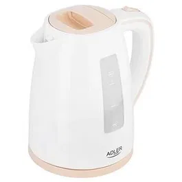 Fierbator de apa Adler AD 1264, 2200 W, 1.7 L, Alb/Crem