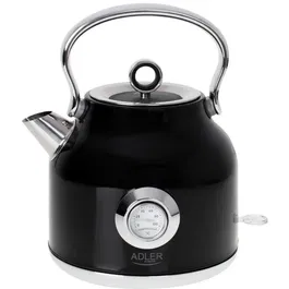 Fierbator de apa Adler STRIX AD 1346B, 1.7 l, 2200 W, Termometru, Filtru sedimente, Oprire automata, Negru