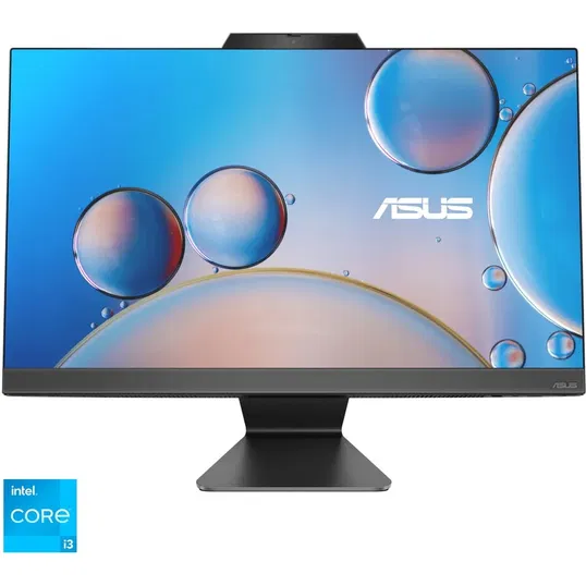 Sistem All-in-One Asus ExpertCenter E3402WVAT cu procesor Intel® Core™ i3-1315U pana la 4.50 GHz, 23.8, Full HD, Touch, 8GB DDR5, 256GB SSD, Intel® UHD Graphics, No OS, Black
