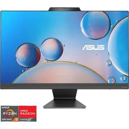 Sistem All-in-One Asus F3402WFAK cu procesor AMD Ryzen™ 5 7520U pana la 4.30 GHz, 23.8, Full HD, 16GB DDR5, 512GB SSD, AMD Radeon™ Graphics, No OS, Black
