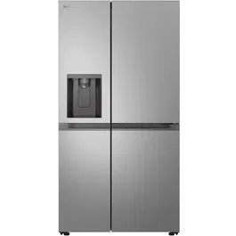 Side by side LG GSJ41PYPE, 641 l, No Frost, LINEARCooling, Compresor Smart Inverter, Dozator Apa, Clasa E, H 179 cm, Argintiu