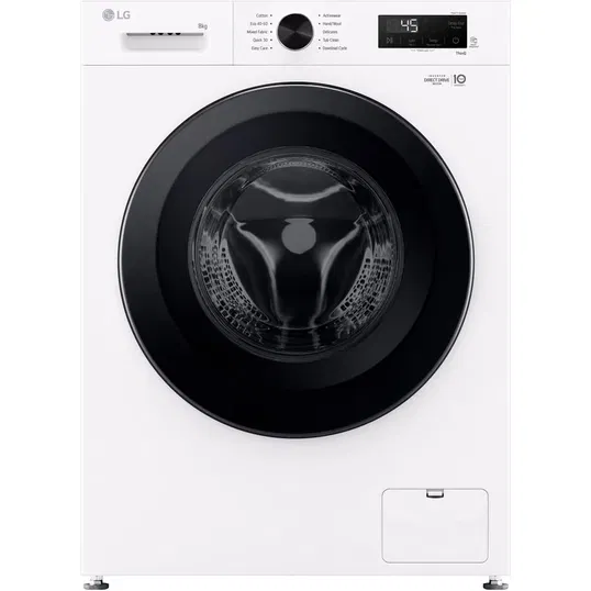 Masina de spalat rufe LG F4X1008NWK, 8 kg, 1400 RPM, 6 MOTION, Inverter Direct Drive, Steam, Wi-Fi, Alb