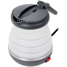 Fierbator electric pentru calatorie Adler AD 1279, 0.6 L, 750W, Negru/Alb