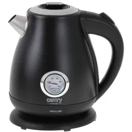 Fierbator electric cu termometru Camry CR 1344, 2200W, 1,7 l, Filtru de sedimente, Negru
