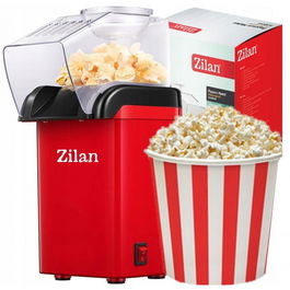 Aparat Pentru Popcorn Zilan ZLN-8046 Rosu Putere 1200W, sistem cu jet de aer cald