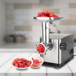 Masina tocat carne Zilan ZLN-2409, 1800 W, functie revers, tava aluminiu, accesorii carnati