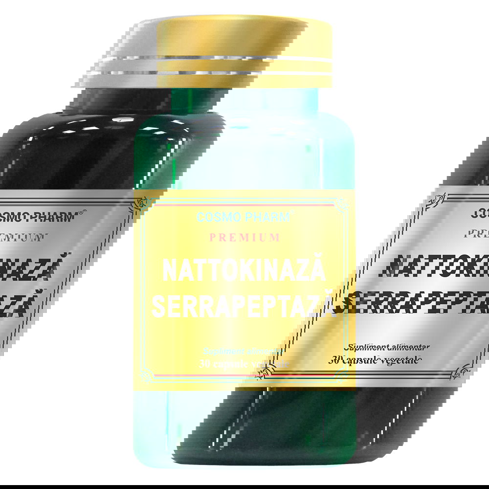 Nattokinaza Serrapeptaza, 30 capsule, Cosmopharm
