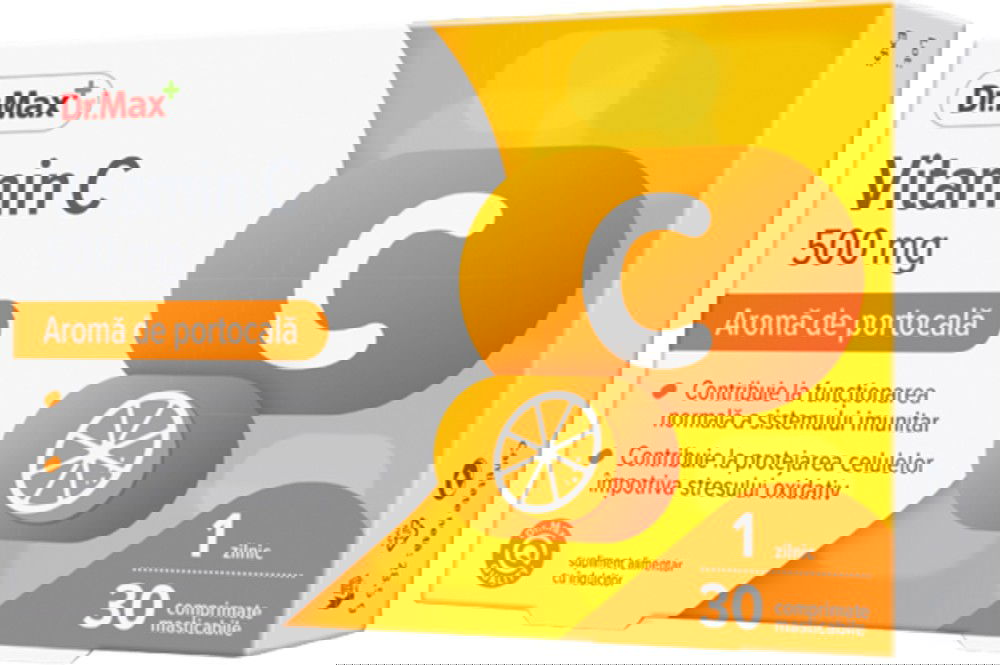 Dr. Max Vitamina C 500mg, 30 comprimate masticabile