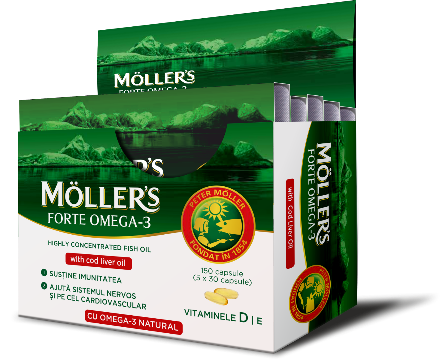Omega 3 Forte, 150 capsule, Moller's
