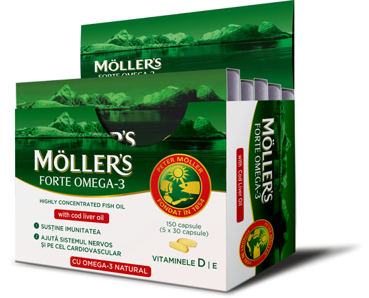 Omega 3 Forte, 150 capsule, Moller`s