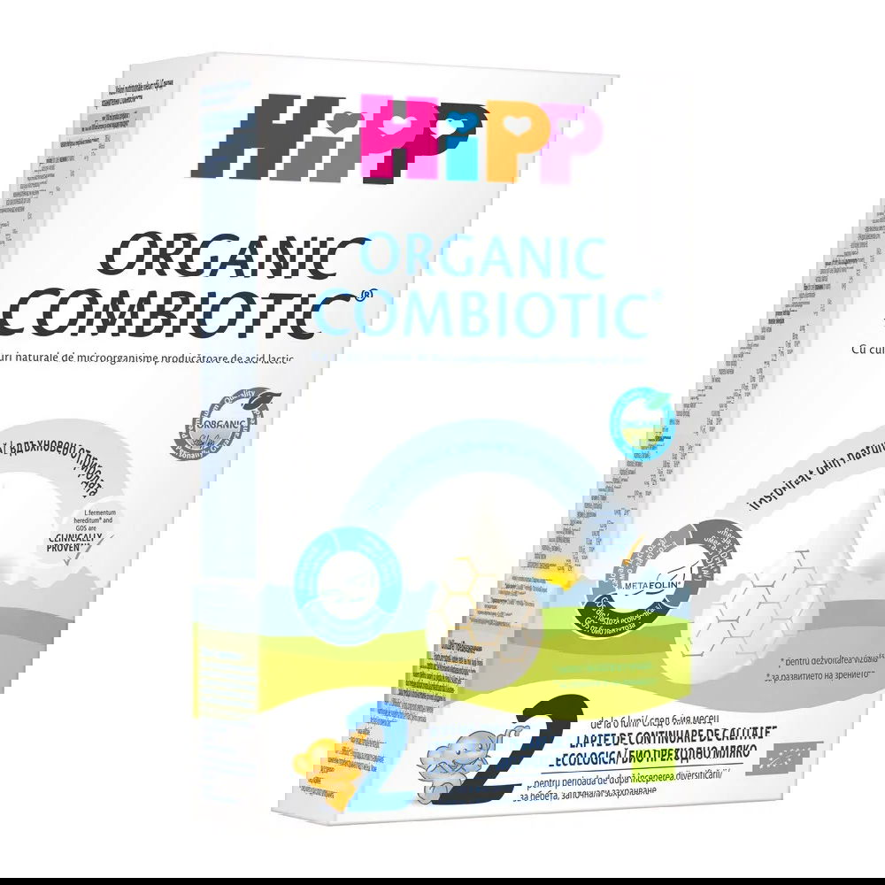 Lapte praf de continuare Organic Combiotic 2, 300g, HiPP