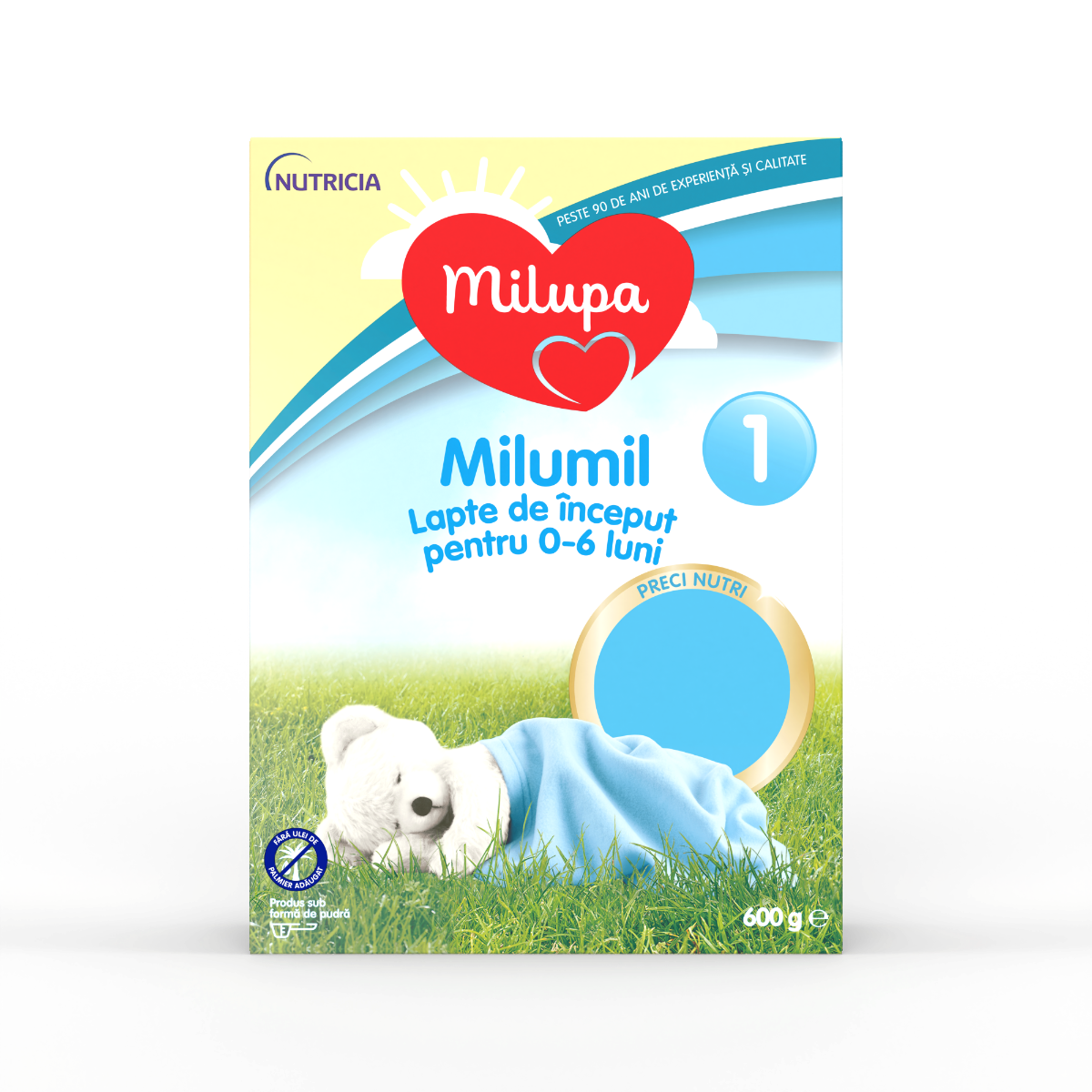 Lapte pentru inceput 0-6 luni Milumil 1, 600g, Milupa