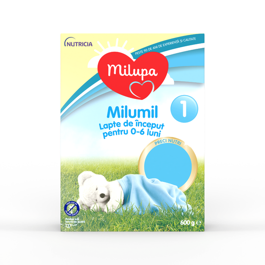 Lapte pentru inceput 0-6 luni Milumil 1, 600g, Milupa
